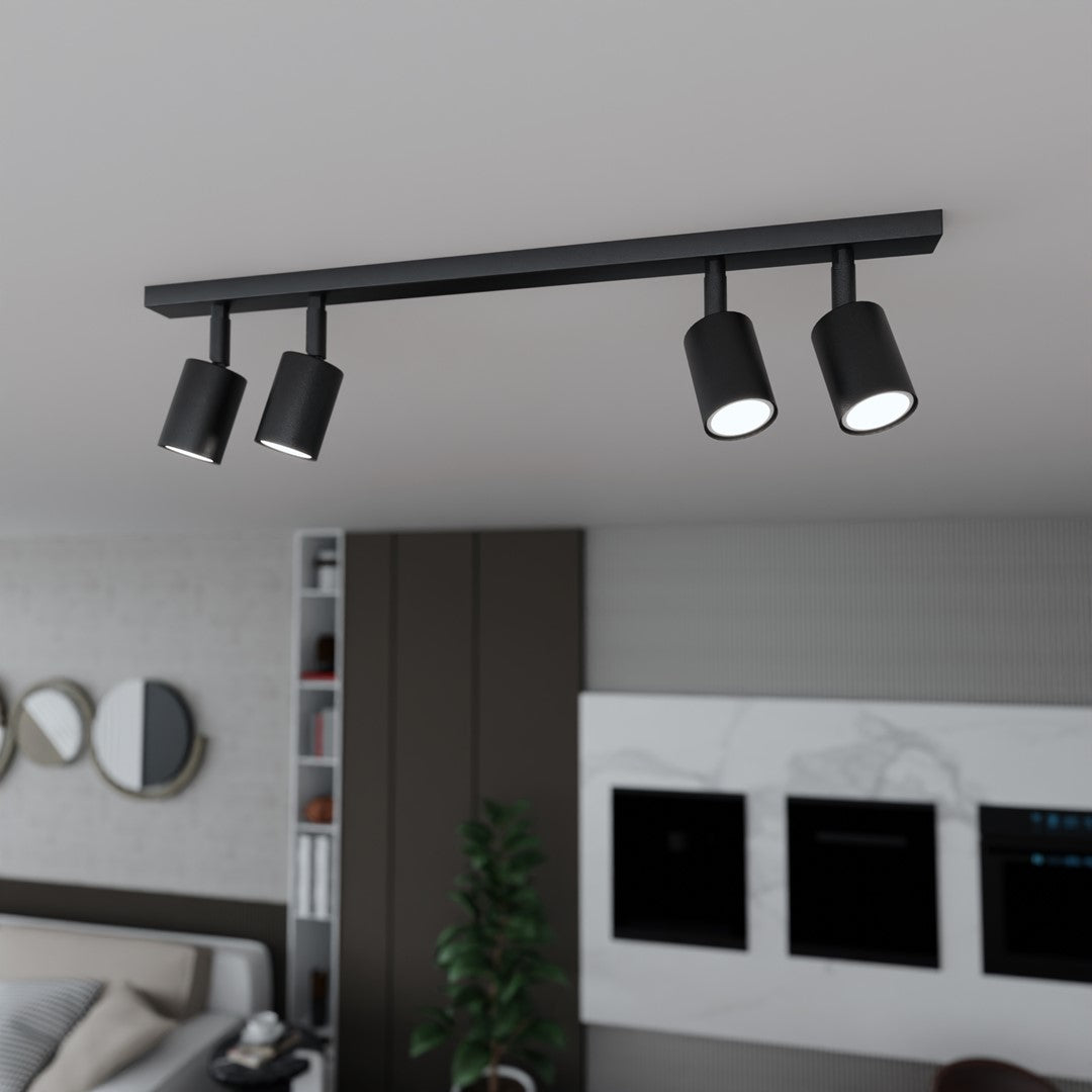 Flash 4 loftlampe sort