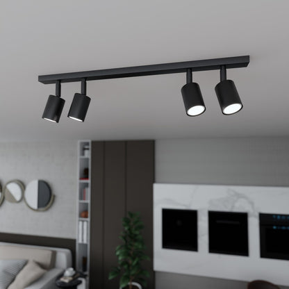 Flash 4 loftlampe sort