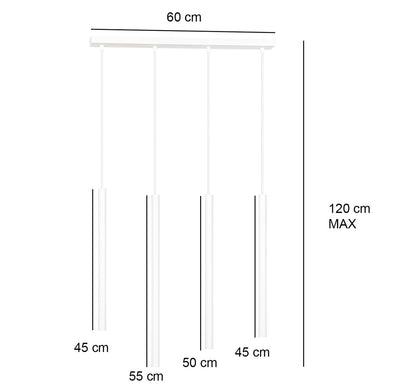 Selter 4 pendant light black