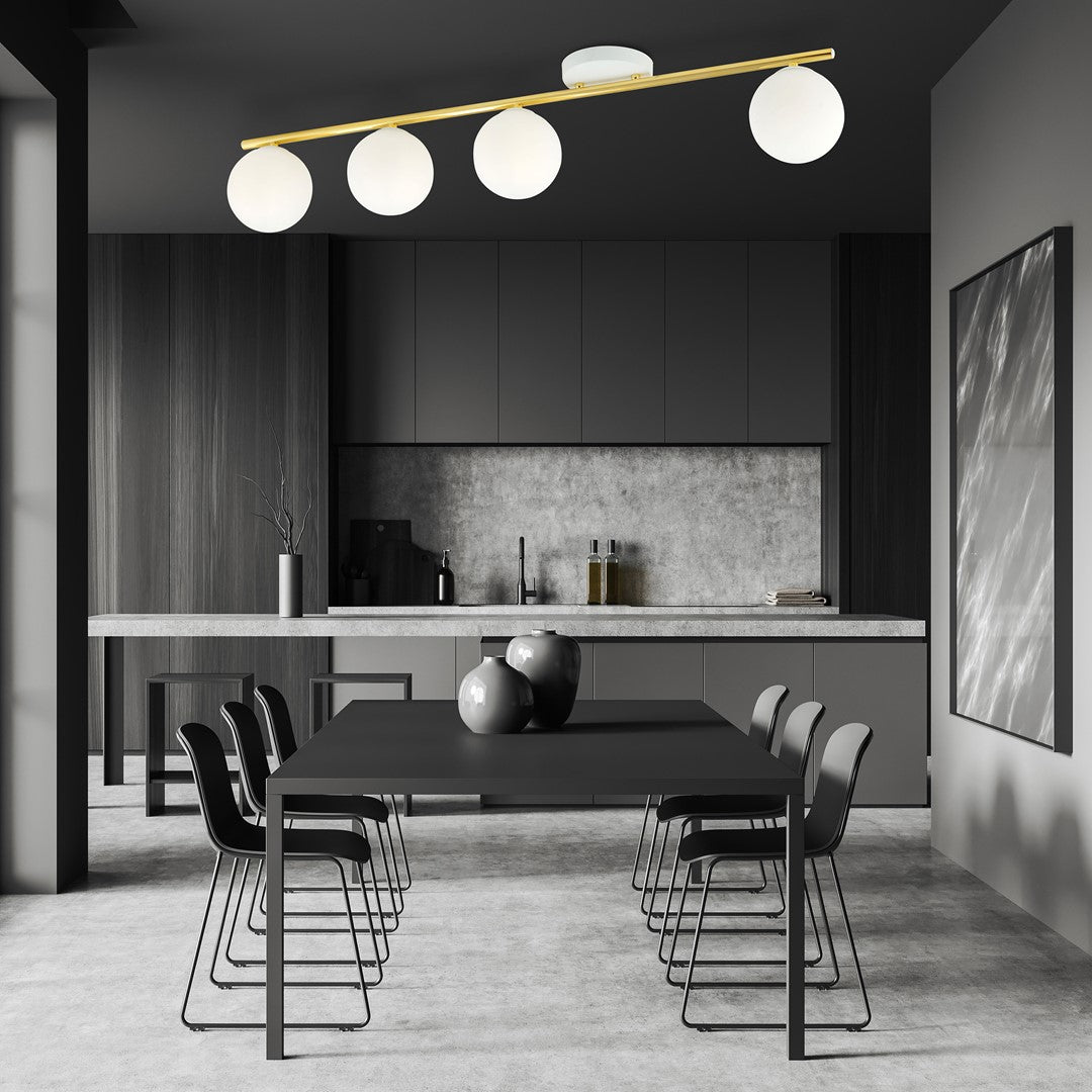 Monza 4 loftlampe hvid/opal