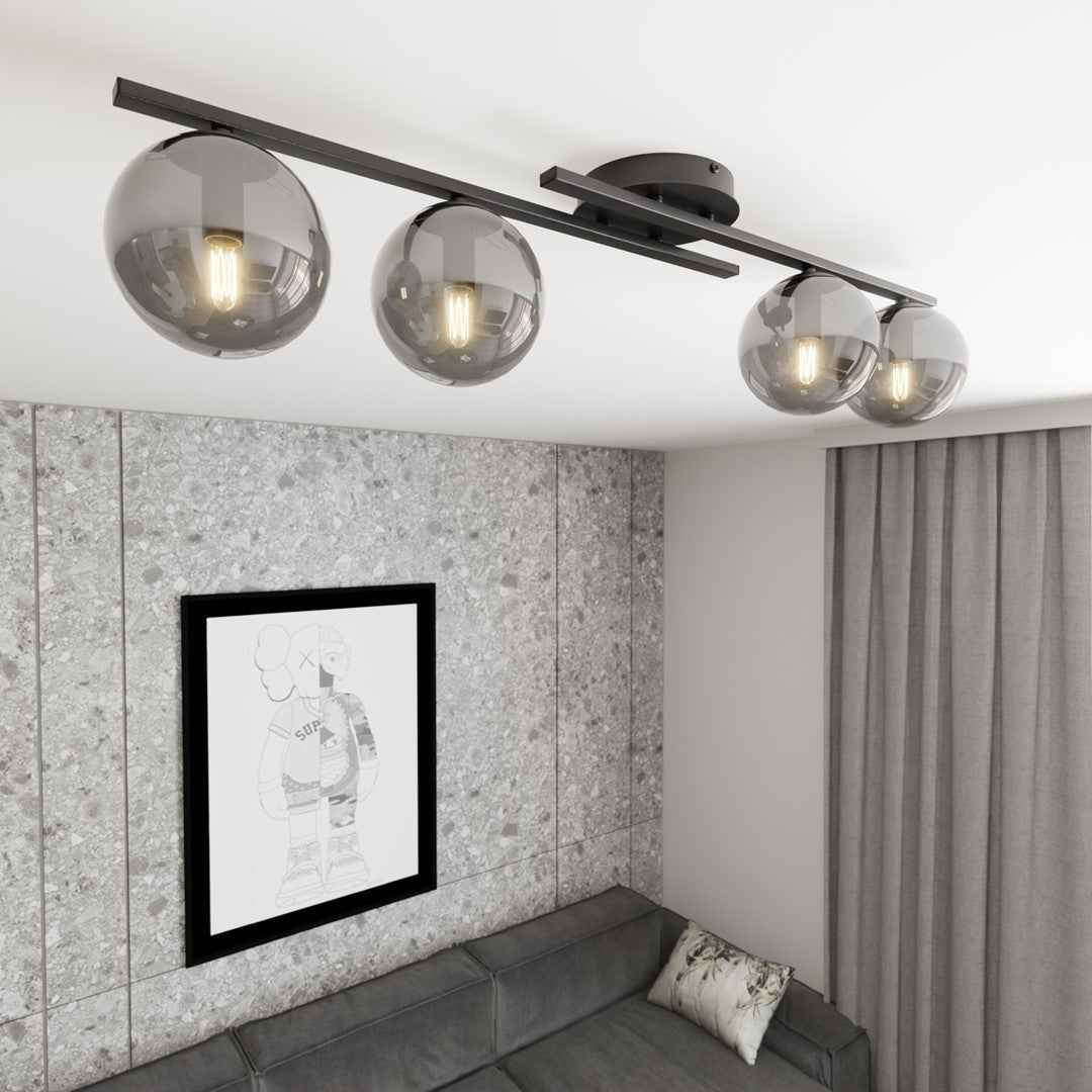 Kairo 4 loftlampe sort/grafit