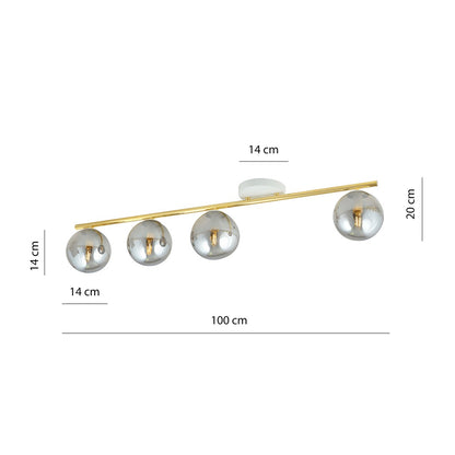 Monza 4 loftlampe hvid/grafit
