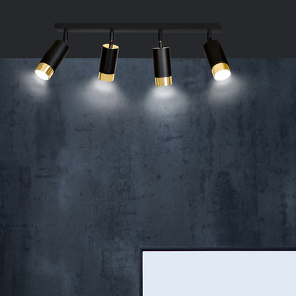 Hiro 4 ceiling spotlight black/gold
