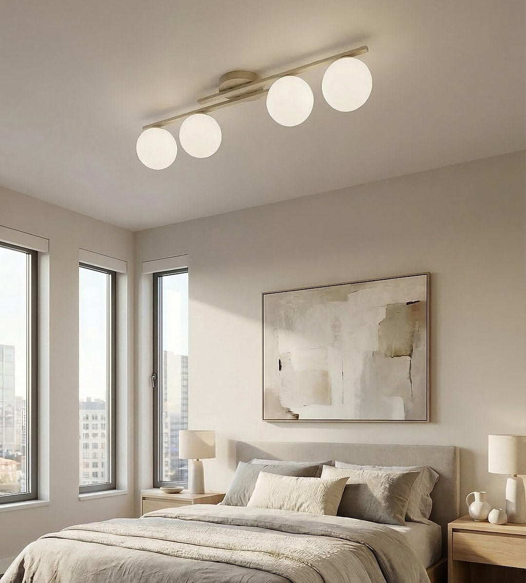 Kairo 4 loftlampe mokka/opal