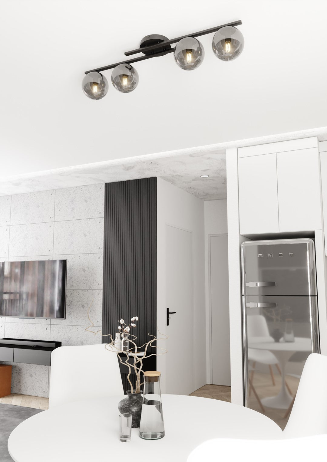 Kairo 4 loftlampe sort/grafit