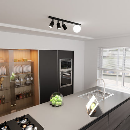 Baster 4 loftlampe sort