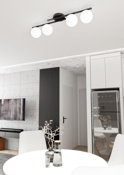 Kairo 4 loftlampe sort/opal
