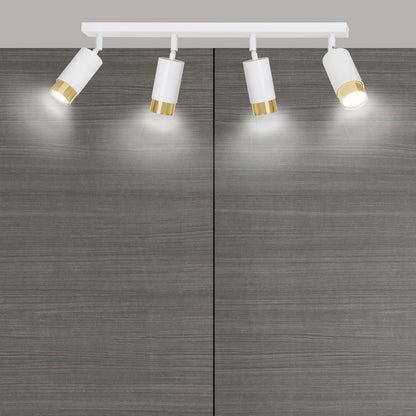 Hiro 4 loftspot hvid/guld