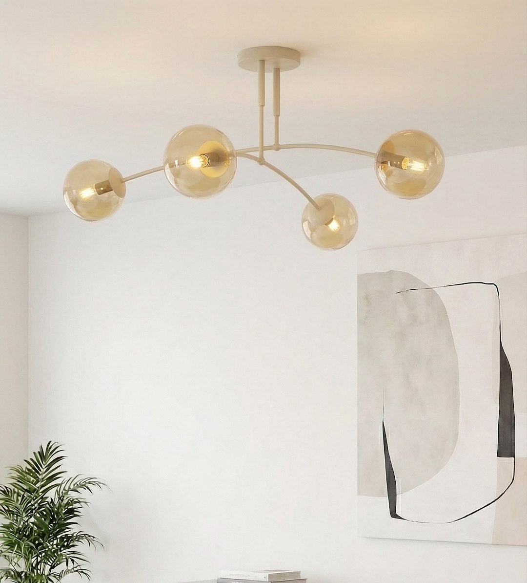 Pregos 4 loftlampe mokka/honning