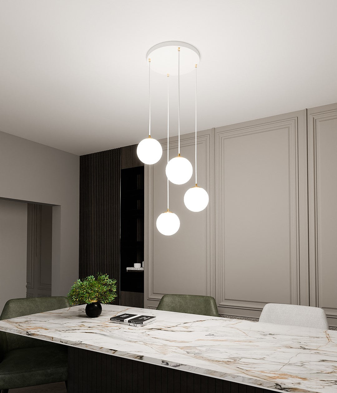 Royal 4 pendellampe hvid