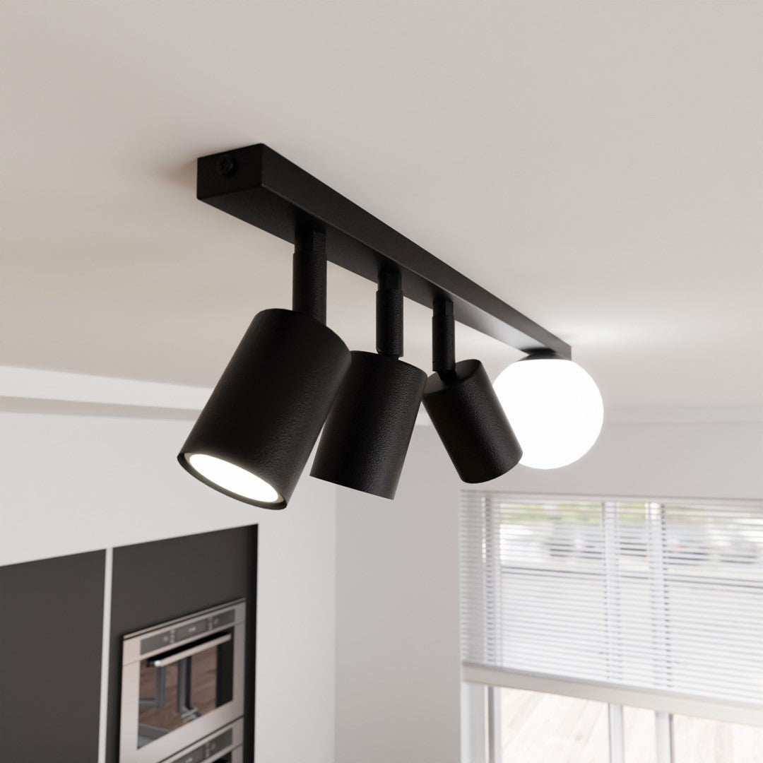 Baster 4 loftlampe sort