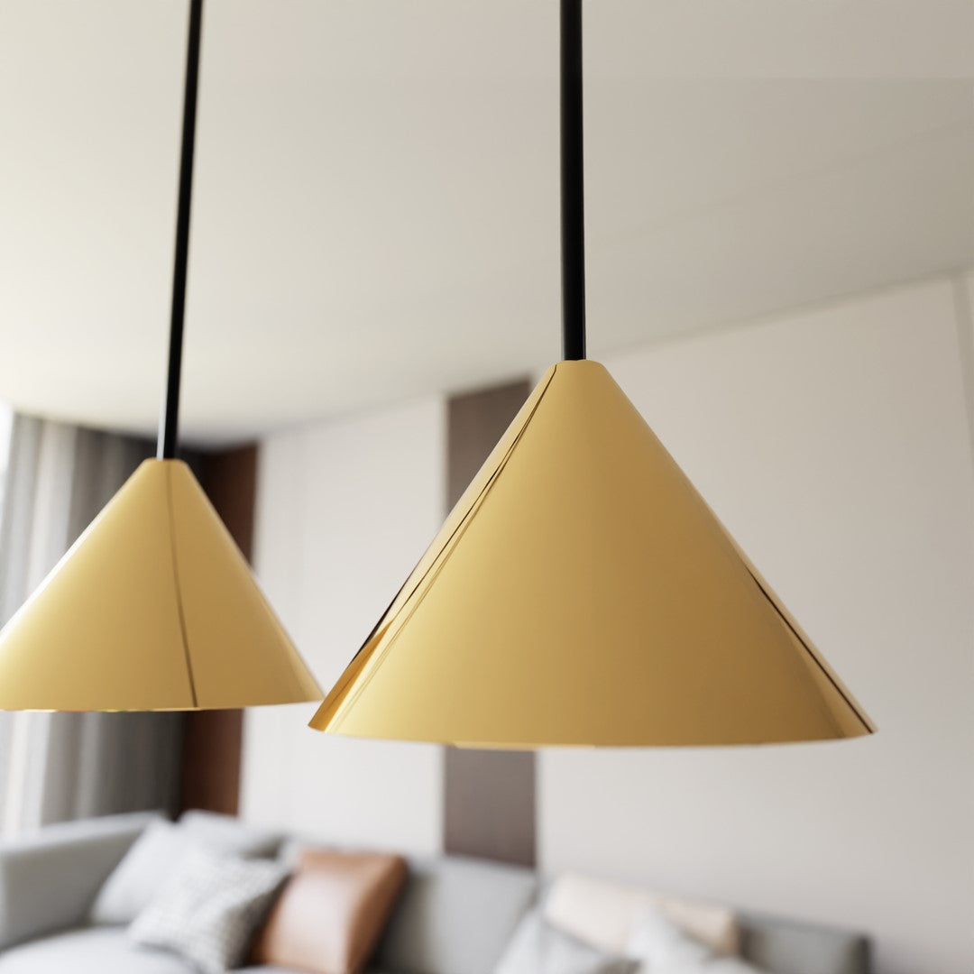 Elit 4 pendellampe sort/guld