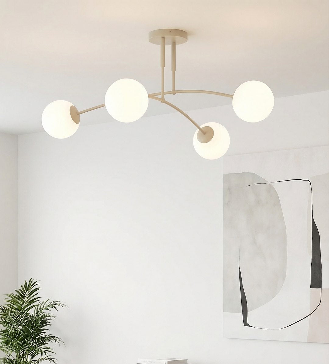 Nails 4 loftlampe mokka/opal