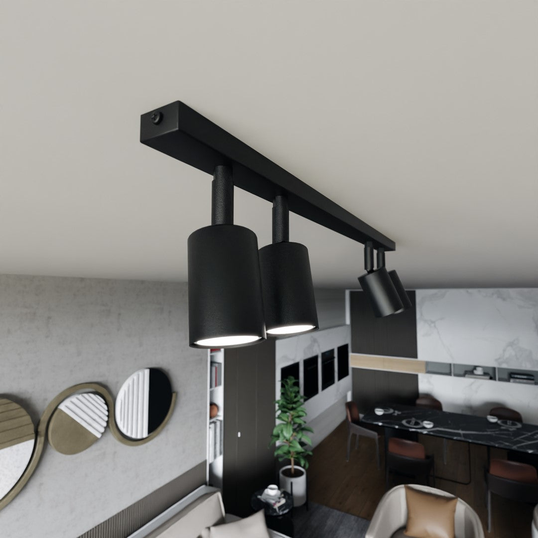 Flash 4 loftlampe sort