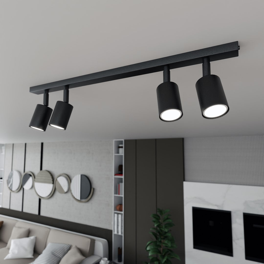 Flash 4 loftlampe sort
