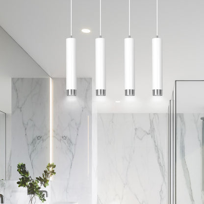 Kibo 4 pendellampe hvid/krom