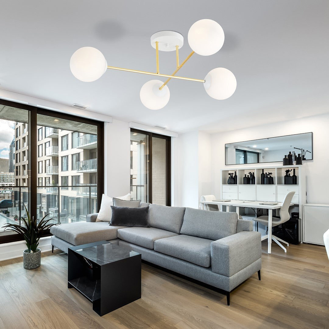 Magnum 4 ceiling lamp white/opal