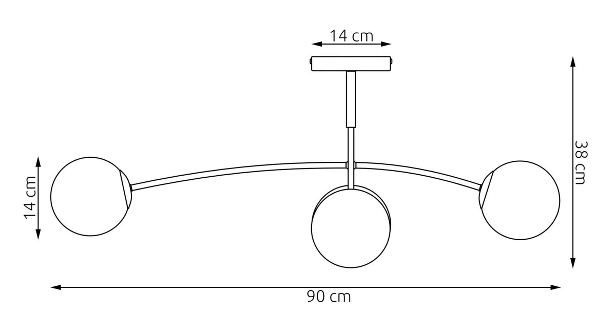 Pregos 4 loftlampe mokka/honning
