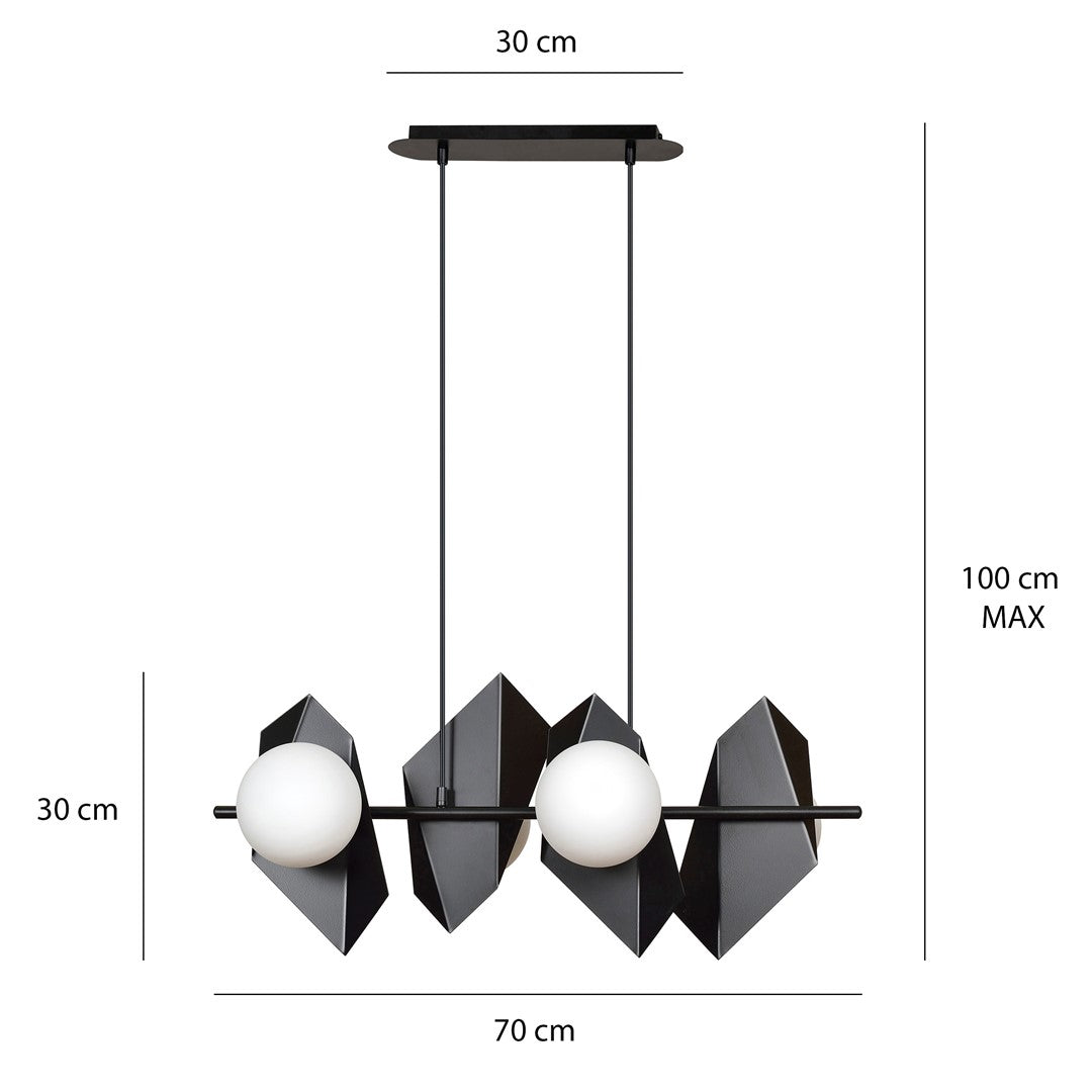 Drifton 4 pendellampe sort/hvid