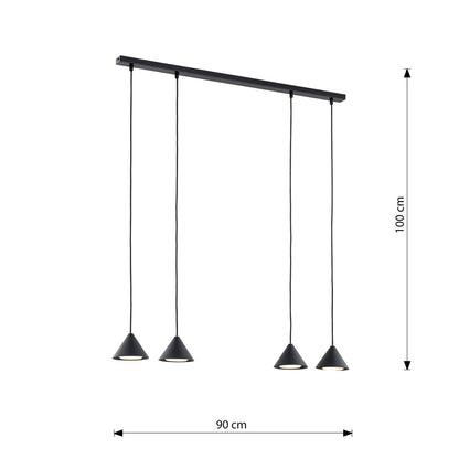 Elit 4 pendellampe sort