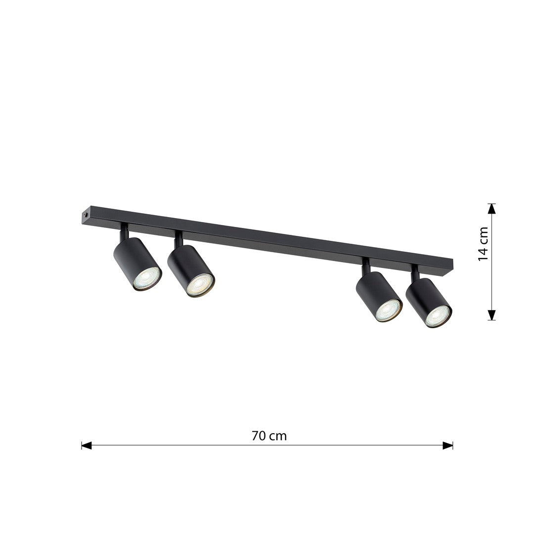 Flash 4 loftlampe sort