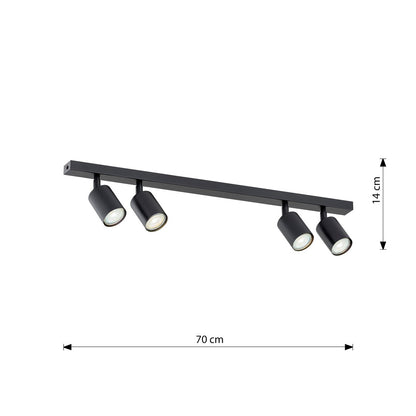 Flash 4 loftlampe sort