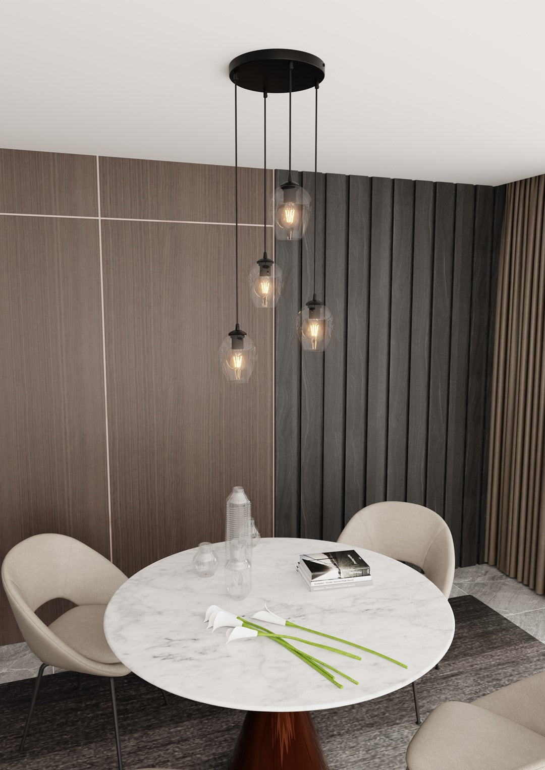 Istar 4 premium pendellampe sort/gennemsigtig