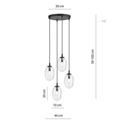 Astral 4 premium pendellampe transparent