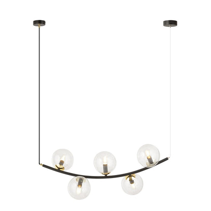 Ritz 5 pendellampe sort/transparent