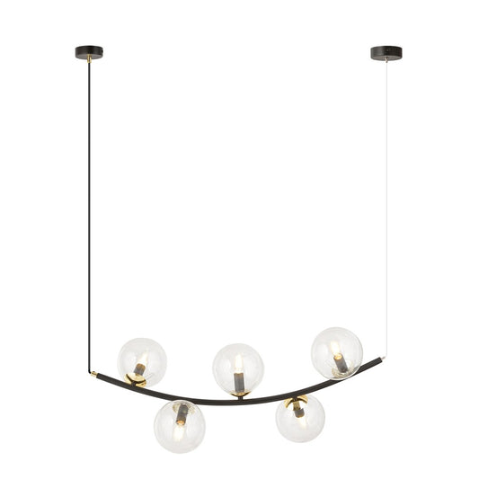 Ritz 5 pendellampe sort/transparent