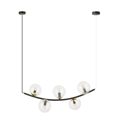 Ritz 5 pendellampe sort/transparent