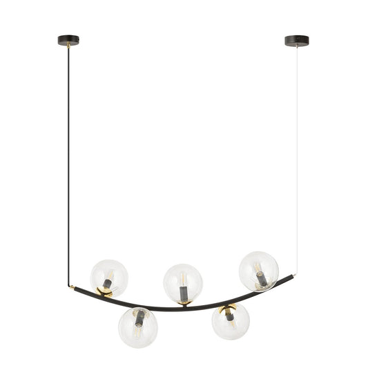 Ritz 5 pendellampe sort/transparent