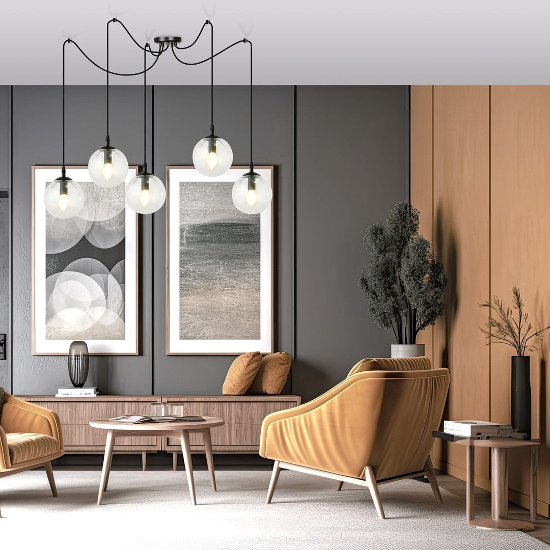Gigi 5 pendellampe transparent