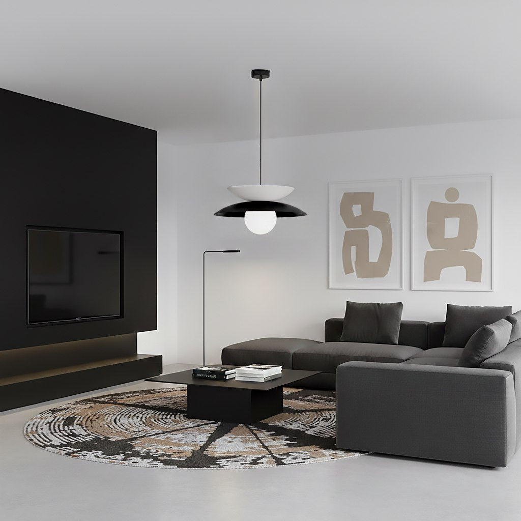 Nagoya 1 pendellampe sort/hvid