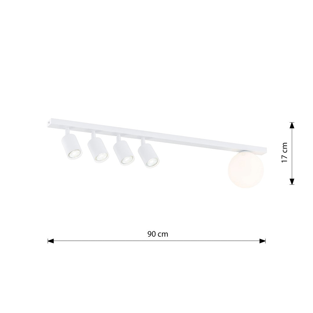 Baster 5 loftlampe hvid