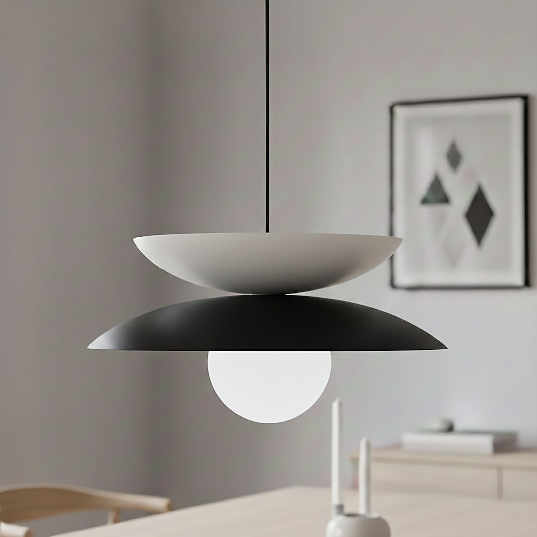 Nagoya 1 pendellampe sort/hvid