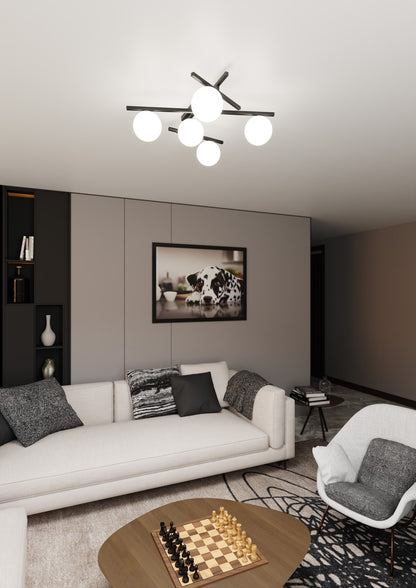 Smart 5 ceiling lamp black/opal