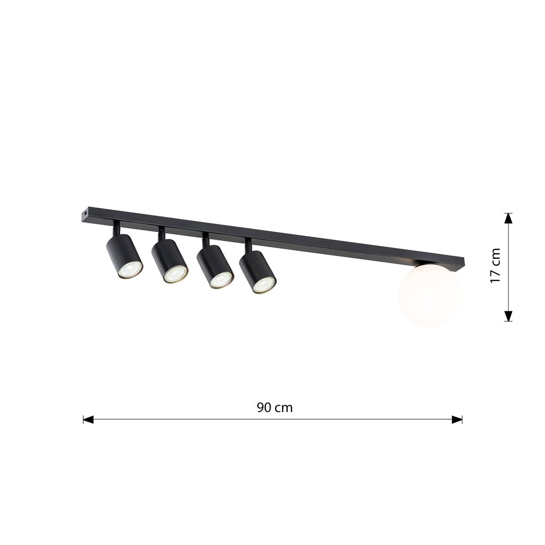 Baster 5 loftlampe sort