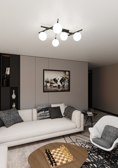 Smart 5 ceiling lamp black/opal
