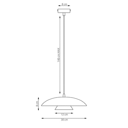 Babel 1 pendellampe mokka/sort