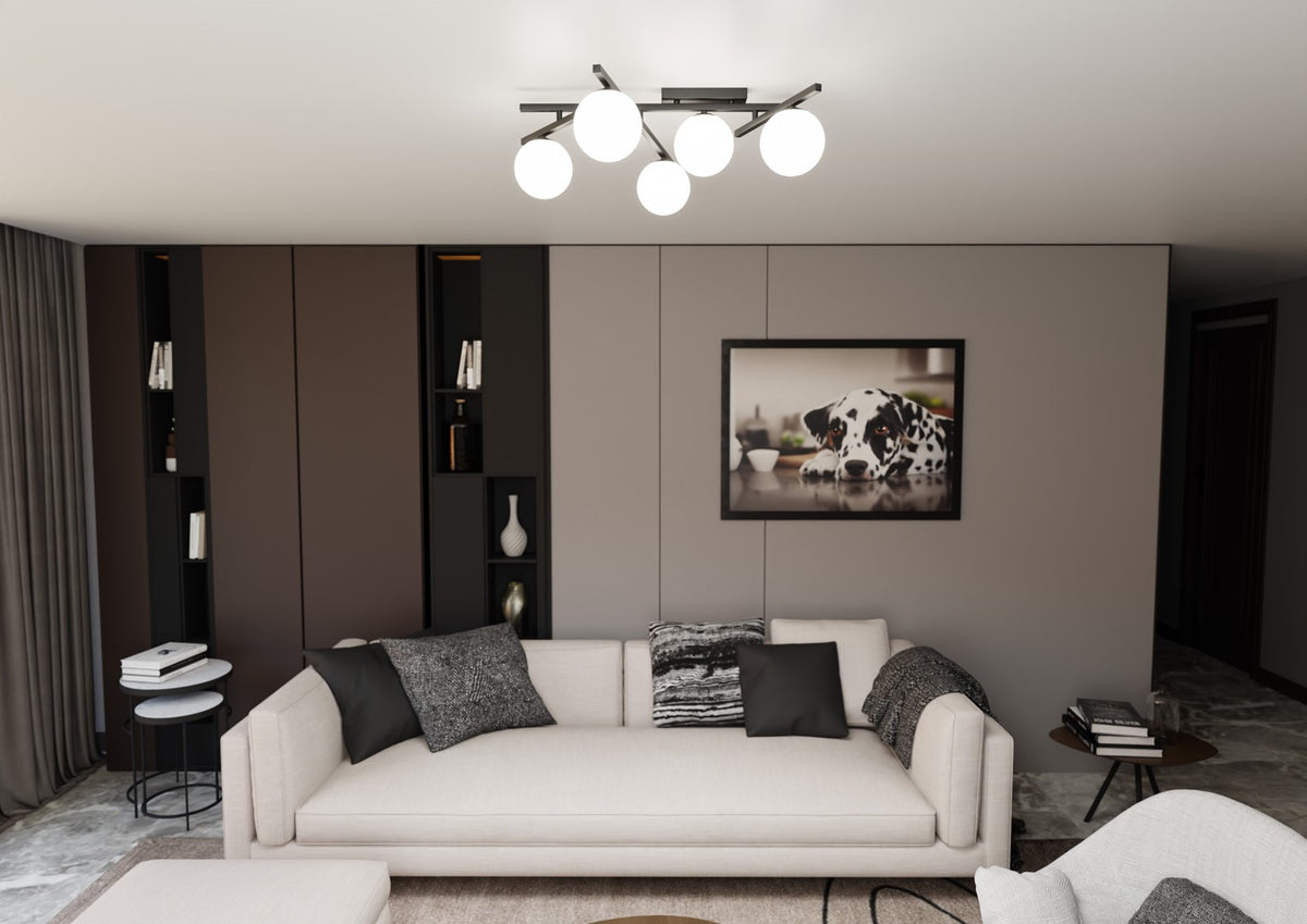 Smart 5 ceiling lamp black/opal