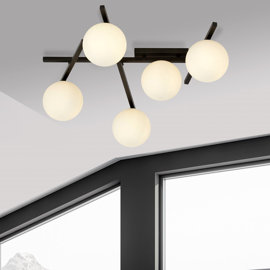 Smart 5 ceiling lamp black/opal