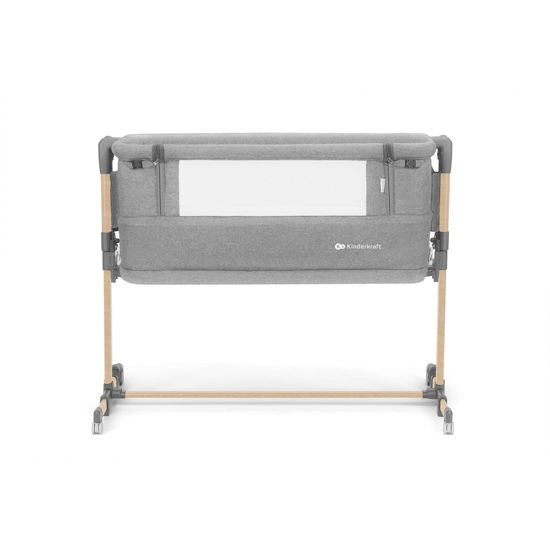 KINDERKRAFT NESTE GROW co-sleeper bed, light grey, solid wood