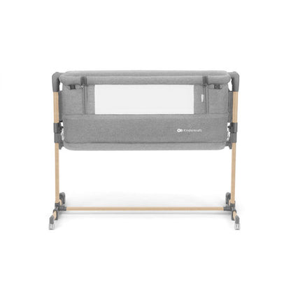 KINDERKRAFT NESTE GROW co-sleeper bed, light grey, solid wood