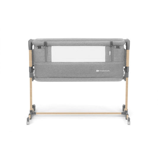KINDERKRAFT NESTE GROW co-sleeper bed, light grey, solid wood