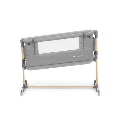 KINDERKRAFT NESTE GROW co-sleeper bed, light grey, solid wood