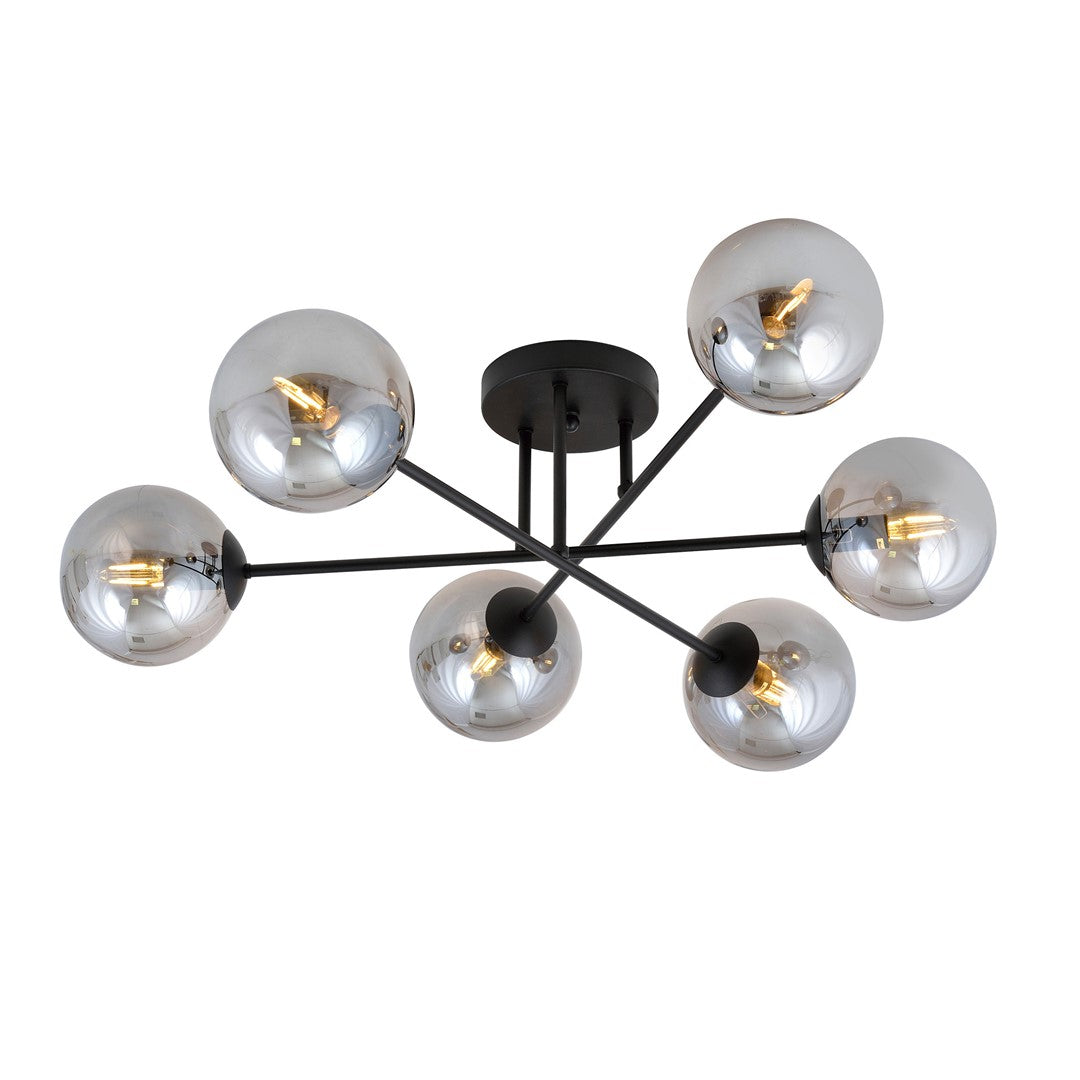 Roma 6 loftlampe sort/grafit