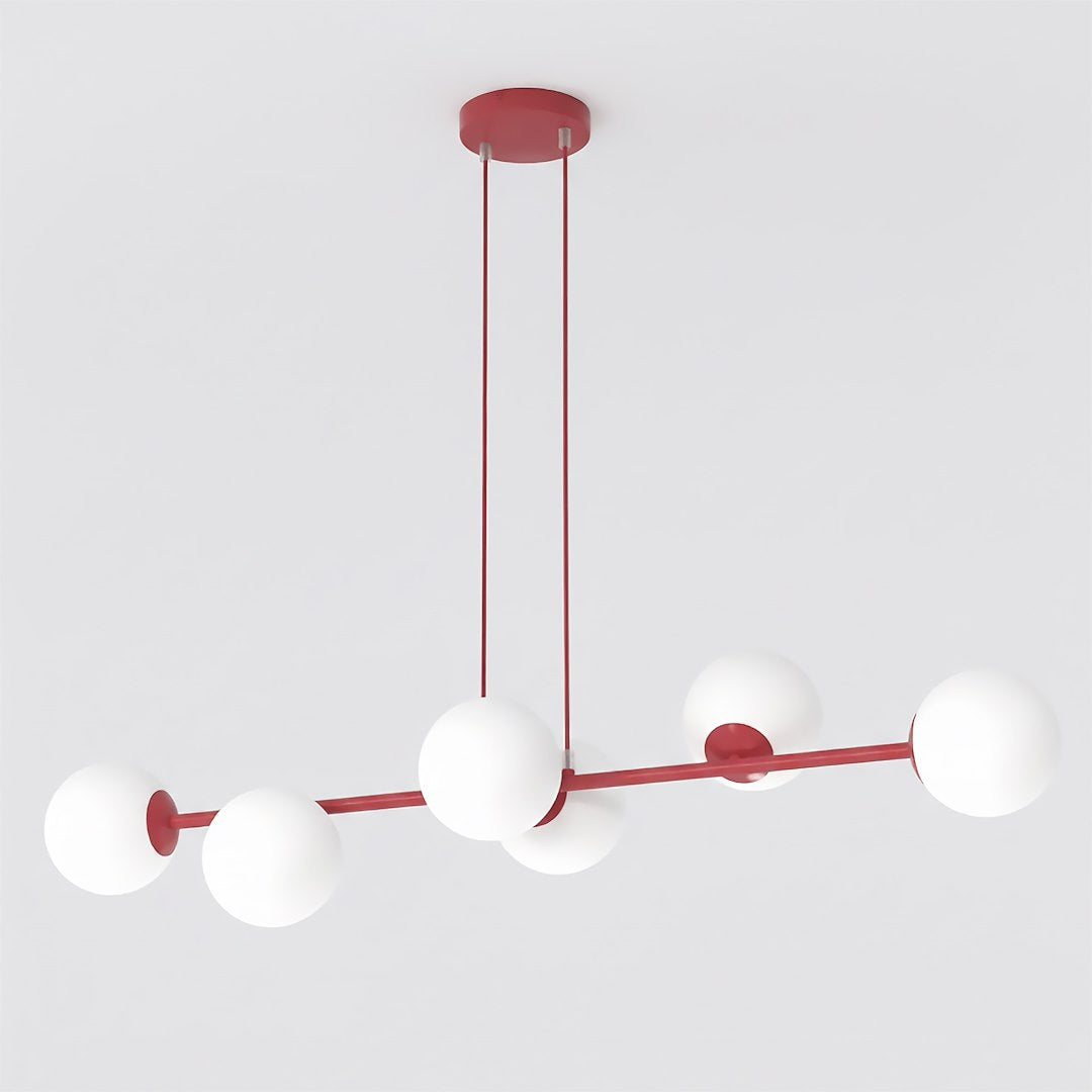 Magnus 6 pendellampe bordeaux/opal