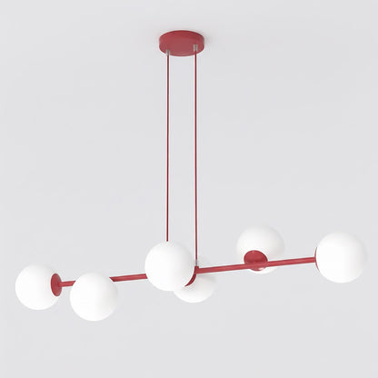 Magnus 6 pendellampe bordeaux/opal