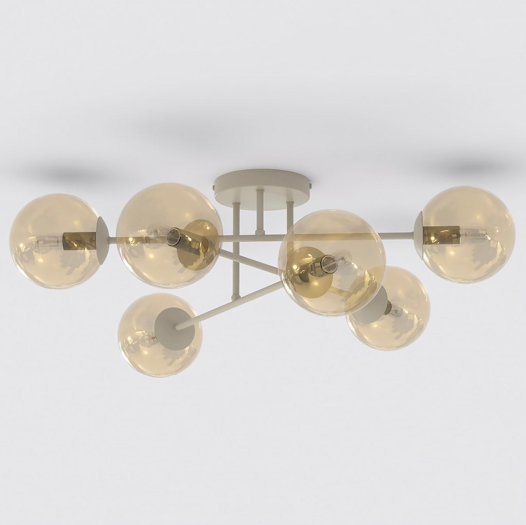Roma 6 loftlampe mokka/rav